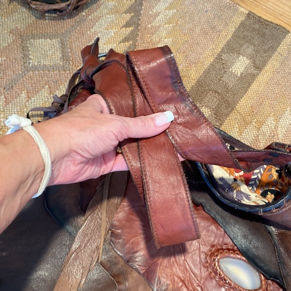 ๐ AMAZING BOHEMIAN LEATHER & STONE BAGโผ๏ธ - Picture 16 of 17